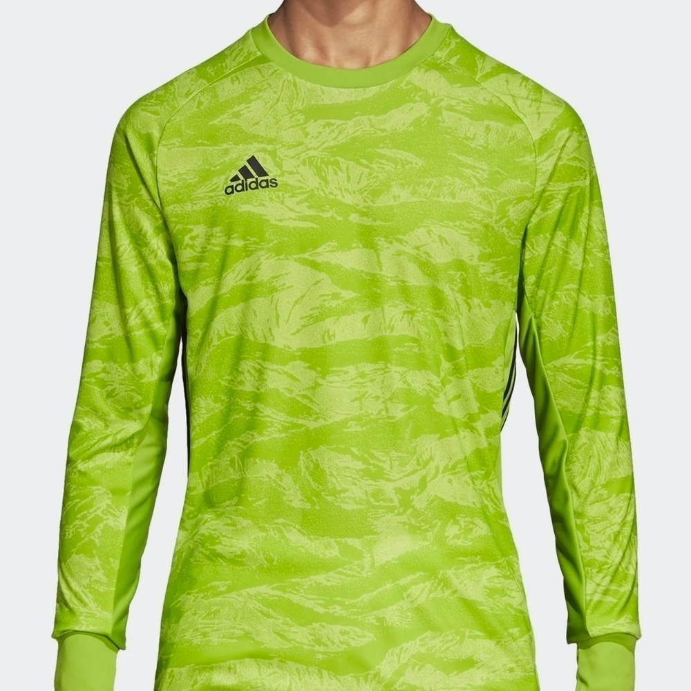 Men's AdiPro 18 GOALKEEPER L/S Jersey- Semi Solar Green